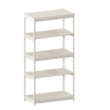Стеллаж металлический LIGHT RACK 2050х1000х500 5 полок RAL 9001 (кремовый)