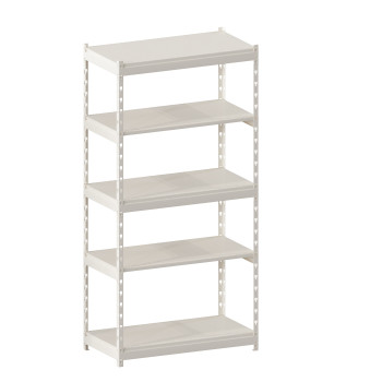 Стеллаж металлический LIGHT RACK 2050х1000х500 5 полок RAL 9001 (кремовый)