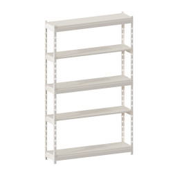 Стеллаж металлический LIGHT RACK 2050х1250х300 5 полок RAL 9001 (кремовый)