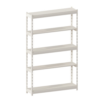 Стеллаж металлический LIGHT RACK 2050х1250х300 5 полок RAL 9001 (кремовый)