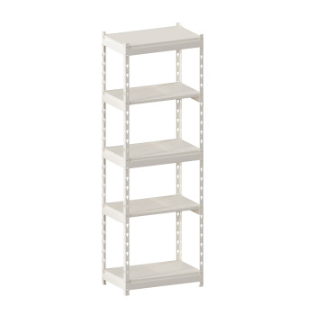 Стеллаж металлический LIGHT RACK 2050х665х400 5 полок RAL 9001 (кремовый)
