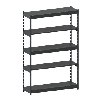Стеллаж металлический LIGHT RACK 2050х1330х400 5 полок RAL 7016 (антрацит)