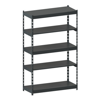 Стеллаж металлический LIGHT RACK 2050х1250х500 5 полок RAL 7016 (антрацит)