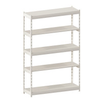 Стелаж металевий LIGHT RACK 2050х1330х400 5 полиць RAL 9001 (кремовий)
