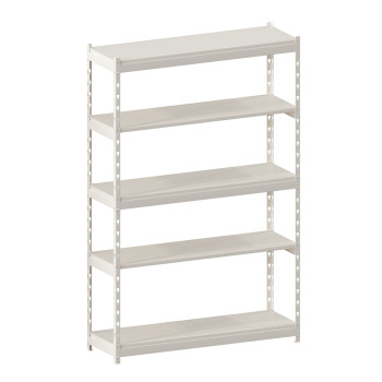 Стеллаж металлический LIGHT RACK 2050х1330х400 5 полок RAL 9001 (кремовый)