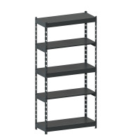 Стеллаж металлический LIGHT RACK 2050х1000х400 5 полок RAL 7016 (антрацит)