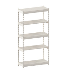 Стеллаж металлический LIGHT RACK 2050х1000х400 5 полок RAL 9001 (кремовый)