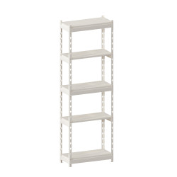 Стеллаж металлический LIGHT RACK 2050х665х300 5 полок RAL 9001 (кремовый)