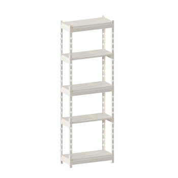 Стеллаж металлический LIGHT RACK 2050х665х300 5 полок RAL 9001 (кремовый)