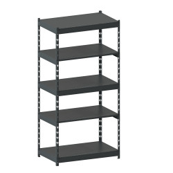 Стеллаж металлический LIGHT RACK 2050х1000х600 5 полок RAL 7016 (антрацит)