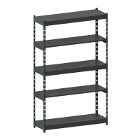 Стелаж металевий LIGHT RACK 2050х1250х400 5 полиць RAL 7016 (антрацит)