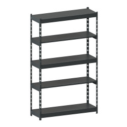 Стеллаж металлический LIGHT RACK 2050х1250х400 5 полок RAL 7016 (антрацит)