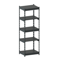 Стеллаж металлический LIGHT RACK 2050х665х500 5 полок RAL 7016 (антрацит)