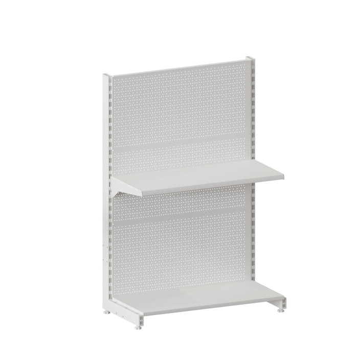 Стелаж перфорований 1450*950*400 (полиці 1х400 мм) RAL 7024 (сірий)